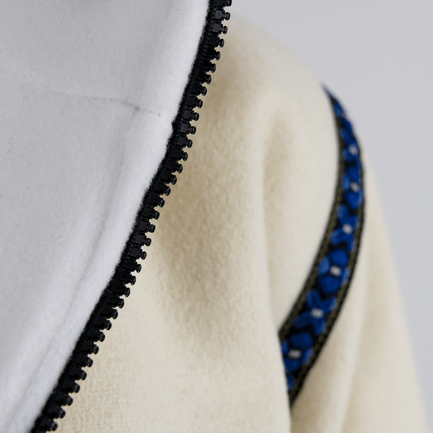 Natural Cream (Blue Wool Trim)