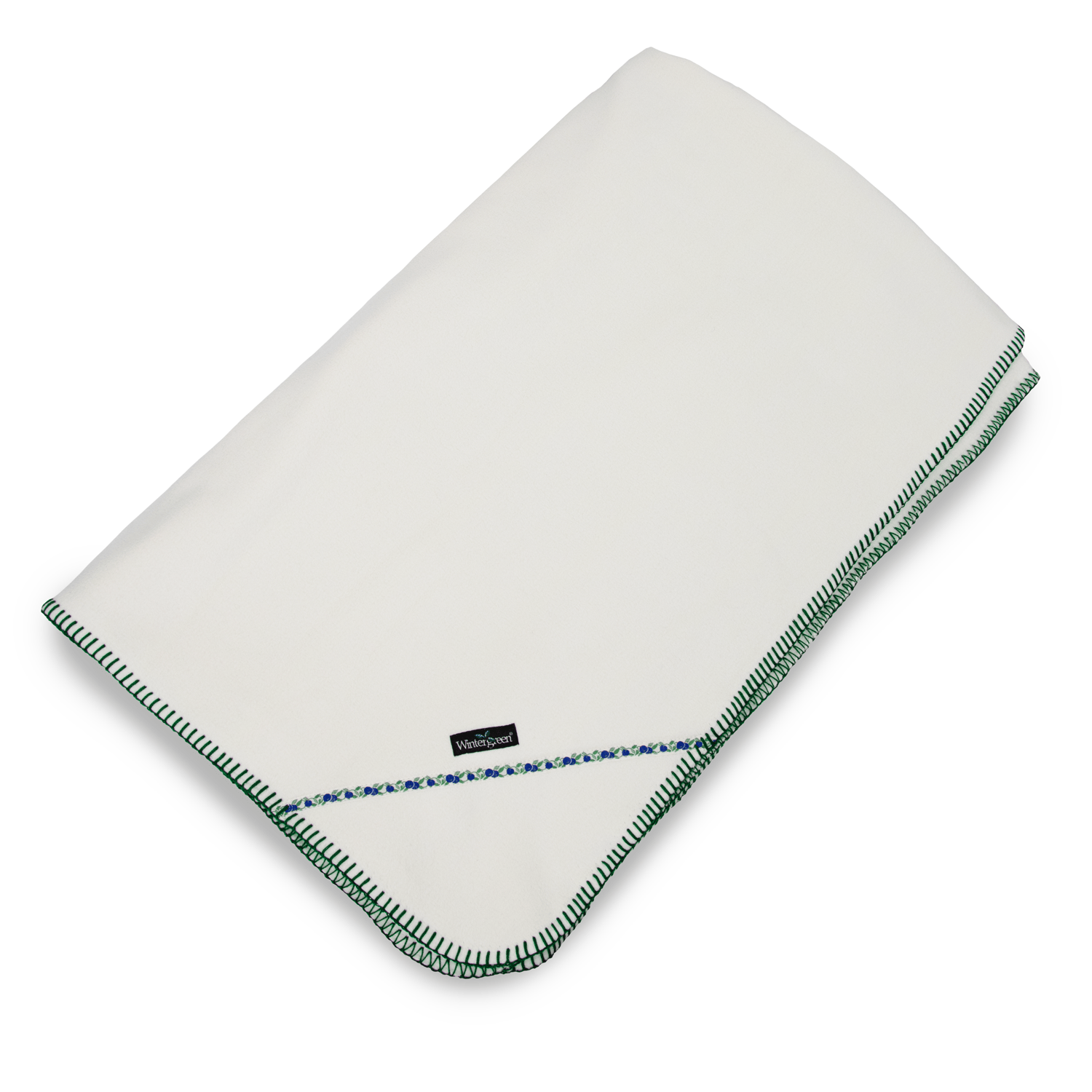 Cream Fleece with Green